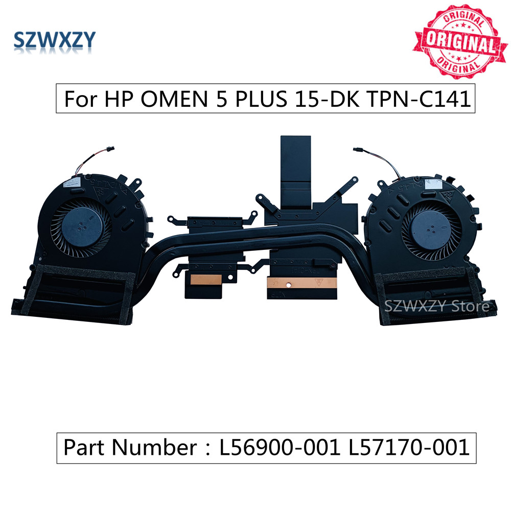 SZWXZY HP OMEN 5 PLUS 15-DK TPN-C141 AT2K8003DP0 L56900-001 L57170-001 냉각 방열판 및 팬용 새 원본 노트북